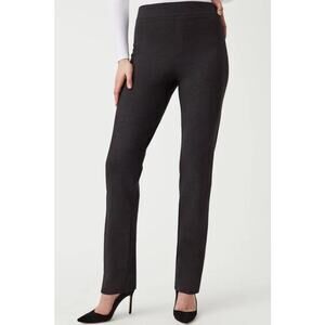 SPANX PerfectFit Ponte Slim Straight Pant Charcoal Heather Career Casual Medium